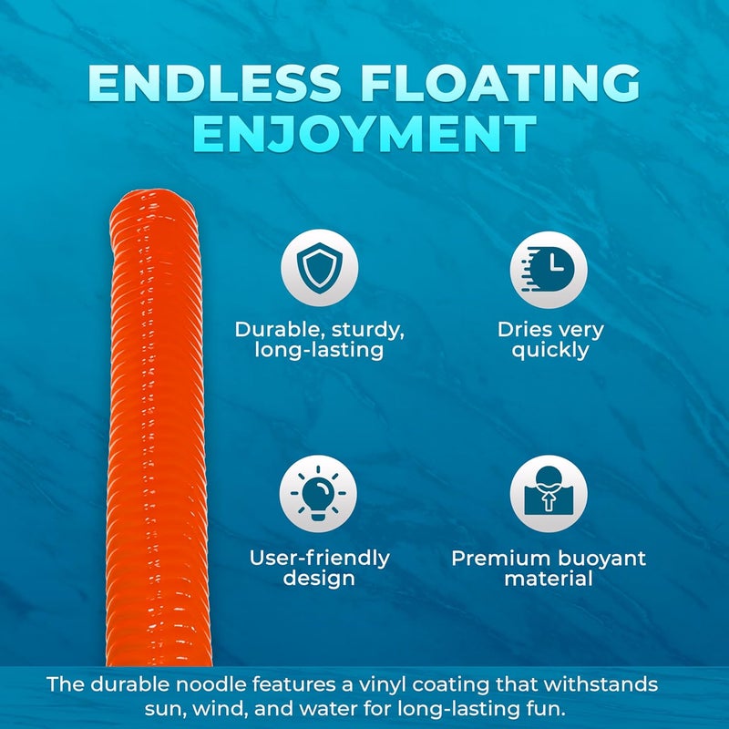 Vos Mega Foam Pool Wavy Noodle, Premium & Big, Super Soft Pool Noodle for Swimming and Floating, Pool Floats, Lake Floats - 1 Pack - Image 4